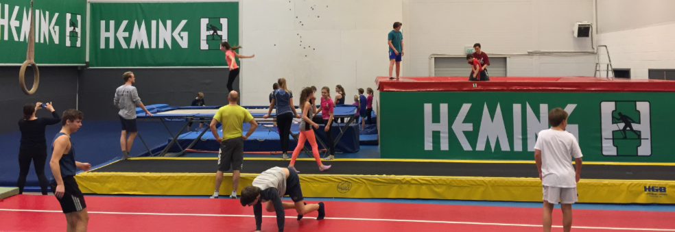 Trampolinedag på Heming